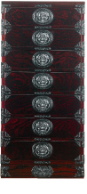 No.84 七ッ抽整理 南部鉄器金具 牡丹紋様 幅60cm×奥行40cm×高さ129cm